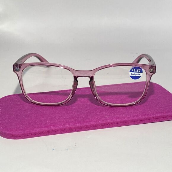 1477 Colette 1.25 Raspberry Reading Glasses Soft Butterfly Readers NWT - Picture 2 of 9